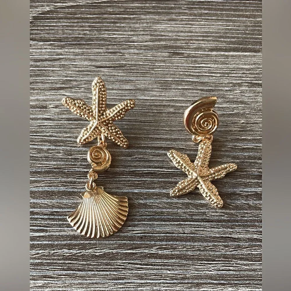 Bohemian Seashell earring drop A68